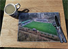 Wooden cork placemat showing Aerial Photograph of Maidstone United - Gallagher Stadium