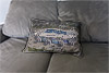 Aerial Photograph of Manchester City - Etihad Stadium Custom Printed Canvas Cushion showing Aerial Photograph of Manchester City - Etihad Stadium
