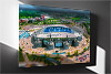 Fine Art Canvas showing Aerial Photograph of Manchester City - Etihad Stadium