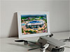Framed Poster showing Aerial Photograph of Manchester City - Etihad Stadium