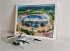 Framed Poster showing Aerial Photograph of Manchester City - Etihad Stadium