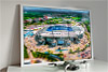 Framed Poster showing Aerial Photograph of Manchester City - Etihad Stadium