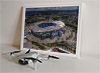Framed Poster showing Aerial Photograph of Manchester City - Etihad Stadium