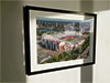 Extra Large Classic Mounted and Framed Fine Art Print showing Aerial Photograph of Manchester United - Old Trafford