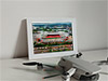 Framed Poster showing Aerial Photograph of Manchester United - Old Trafford