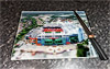 Rectangular glass cuttingboard showing Aerial Photograph of Manchester United - Old Trafford