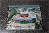 Rectangular glass cuttingboard showing Aerial Photograph of Manchester United - Old Trafford