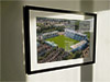 Extra Large Classic Mounted and Framed Fine Art Print showing Aerial Photograph of Mansfield Town - Field Mill