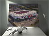 Fine Art Canvas showing Aerial Photograph of Middlesbrough - Riverside