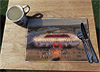 Wooden cork placemat showing Aerial Photograph of Middlesbrough - Riverside