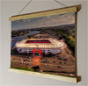 42cm / 16.5" poster hanger with 12x16" landscape print showing Aerial Photograph of Middlesbrough - Riverside 42cm / 16.5" poster hanger with 12x16" landscape print showing Aerial Photograph of Middlesbrough - Riverside