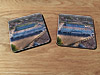Cork drink coaster showing Aerial Photograph of Millwall - The Den Cork drink coaster showing Aerial Photograph of Millwall - The Den