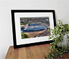 Aerial Photograph of Millwall - The Den Classic Mounted and Framed Fine Art Print showing Aerial Photograph of Millwall - The Den