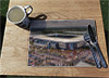 Wooden cork placemat showing Aerial Photograph of MK Dons - Stadium MK