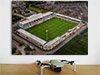 Fine Art Poster showing Aerial Photograph of Morecambe - Globe Arena