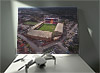 Fine Art Canvas showing Aerial Photograph of Motherwell - Fir Park