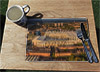 Wooden cork placemat showing Aerial Photograph of Newcastle United - St James Park