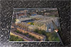 Rectangular glass cuttingboard showing Aerial Photograph of Newcastle United - St James Park