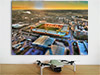 Fine Art Poster showing Aerial Photograph of Norwich City - Carrow Road