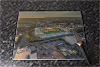 Rectangular glass cuttingboard showing Aerial Photograph of Norwich City - Carrow Road