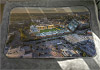 Large white fleece Blanket showing Aerial Photograph of Norwich City - Carrow Road