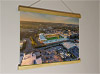 42cm / 16.5" poster hanger with 12x16" landscape print showing Aerial Photograph of Norwich City - Carrow Road