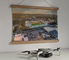 42cm / 16.5" poster hanger with 12x16" landscape print showing Aerial Photograph of Norwich City - Carrow Road
