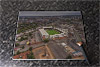 Rectangular glass cuttingboard showing Aerial Photograph of Nottingham Forest - The City Ground