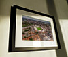 Classic Mounted and Framed Fine Art Print showing Aerial Photograph of Nottingham Forest - The City Ground
