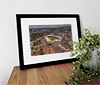 Classic Mounted and Framed Fine Art Print showing Aerial Photograph of Nottingham Forest - The City Ground