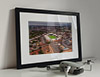 Classic Mounted and Framed Fine Art Print showing Aerial Photograph of Nottingham Forest - The City Ground