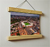 22.5cm / 8.9"  poster hanger with 6x8" landscape print showing Aerial Photograph of Nottingham Forest - The City Ground
