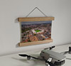 22.5cm / 8.9"  poster hanger with 6x8" landscape print showing Aerial Photograph of Nottingham Forest - The City Ground