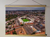 A 62cm / 24.4" poster hanger with 18x24" landscape print showing Aerial Photograph of Nottingham Forest - The City Ground