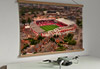 A 62cm / 24.4" poster hanger with 18x24" landscape print showing Aerial Photograph of Nottingham Forest - The City Ground