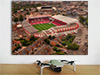 Fine Art Poster showing Aerial Photograph of Nottingham Forest - The City Ground