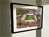 Extra Large Classic Mounted and Framed Fine Art Print showing Aerial Photograph of Nottingham Forest - The City Ground