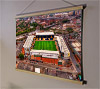 A 62cm / 24.4" poster hanger with 18x24" landscape print showing Aerial Photograph of Nottingham Forest - The City Ground