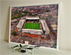 Framed Poster showing Aerial Photograph of Nottingham Forest - The City Ground