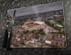 Wooden cork placemat showing Aerial Photograph of Nottingham Forest - The City Ground