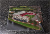 Rectangular glass cuttingboard showing Aerial Photograph of Notts County - Meadow Lane