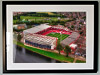 Extra Large Classic Mounted and Framed Fine Art Print showing Aerial Photograph of Notts County - Meadow Lane