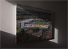 Fine Art Canvas showing Aerial Photograph of Oldham Athletic - Boundary Park