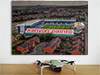 Fine Art Poster showing Aerial Photograph of Oldham Athletic - Boundary Park
