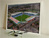 Framed Poster showing Aerial Photograph of Oldham Athletic - Boundary Park
