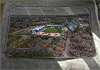 Large white fleece Blanket showing Aerial Photograph of Oldham Athletic - Boundary Park