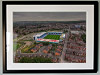 Extra Large Classic Mounted and Framed Fine Art Print showing Aerial Photograph of Oldham Athletic - Boundary Park