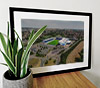 Extra Large Classic Mounted and Framed Fine Art Print showing Aerial Photograph of Oxford United - Kassam Stadium