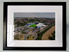 Classic Mounted and Framed Fine Art Print showing Aerial Photograph of Oxford United - Kassam Stadium