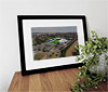 Classic Mounted and Framed Fine Art Print showing Aerial Photograph of Oxford United - Kassam Stadium